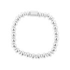 Pulsera De Cuentas De Acero Color Plata Caballero (20 Cm Aprox)