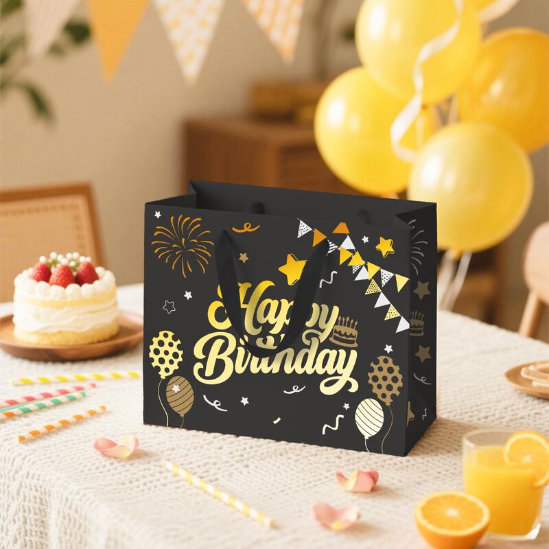 Bolsa De Regalo Sipthene 33 cm Negra De Cumplea... image number null