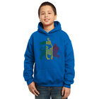 Sudadera Con Capucha Word Art Para Ni&ntilde;o - Le&oacute;n Rasta &middot; One Love - Azul Rey