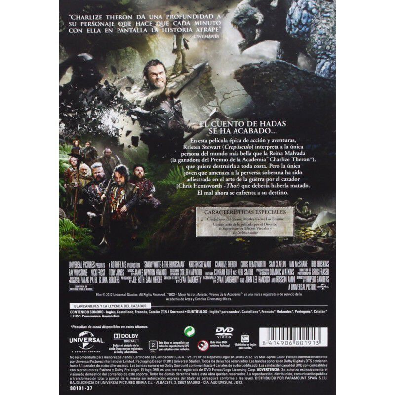 Blancanieves Y La Leyenda Del Cazador (dvd) image number null