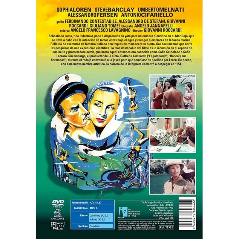 &Aacute;frica Bajo El Mar [DVD] (1953) Africa sotto i ... image number null