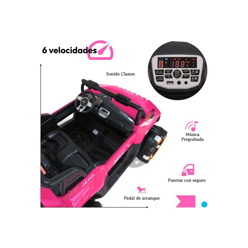 Carro El&eacute;ctrico 4x4 12v Con Control Remoto, Blu... image number null