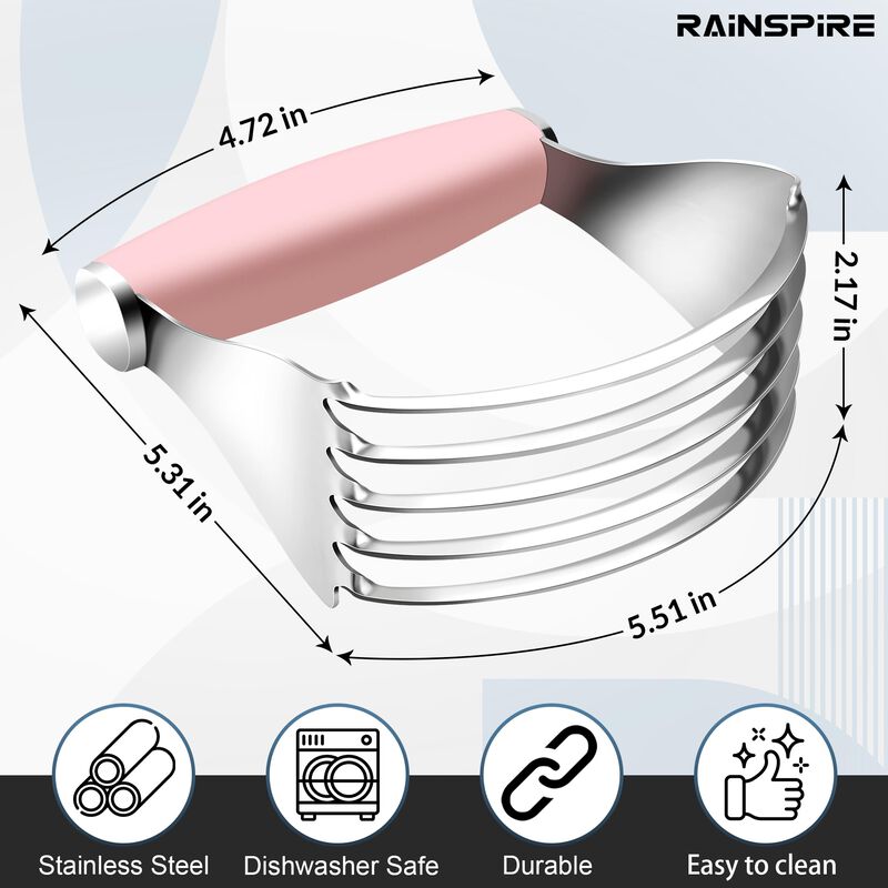 Cortador De Masa Rainspire Rosa Acero Inoxidabl... image number null