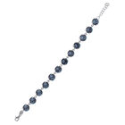 Pulsera De Plata 925 Con Zirconias Azules (16.5 + 3Cm Aprox)