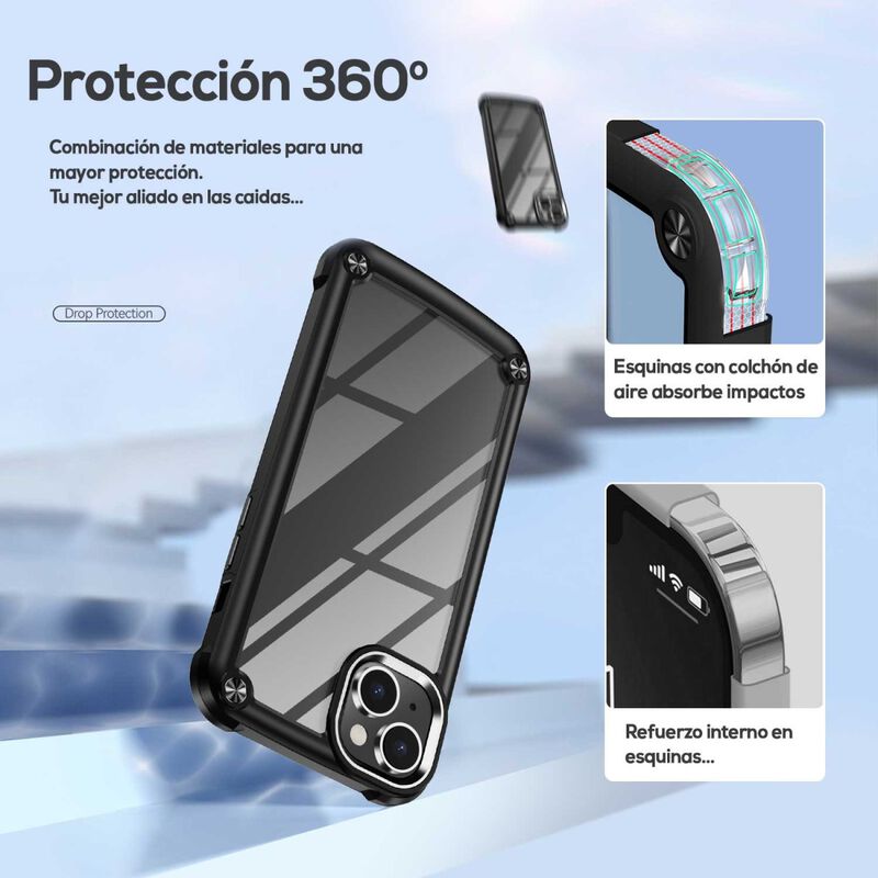 Funda Tekku Shock Hardshell Para Iphone 15 Plus... image number null