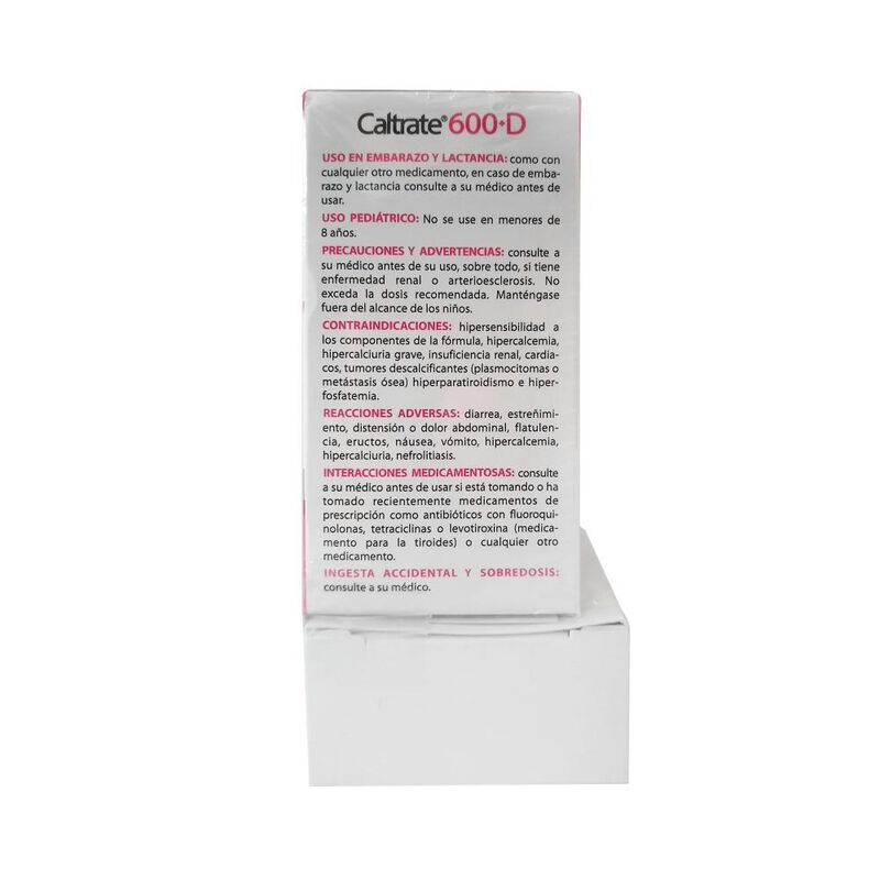 Caltrate 600+d 600 Mg/400 Ui 90 Tabletas image number null
