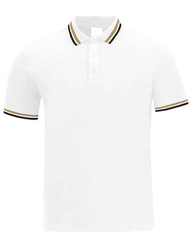 Playera Caballero Polo Cuello Abotonado Blanco ... image number null