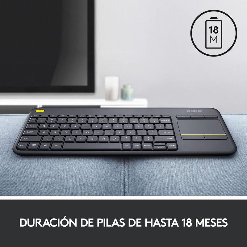 Teclado Logitech Touch K400 Plus Inal&aacute;mbrico Us... image number null