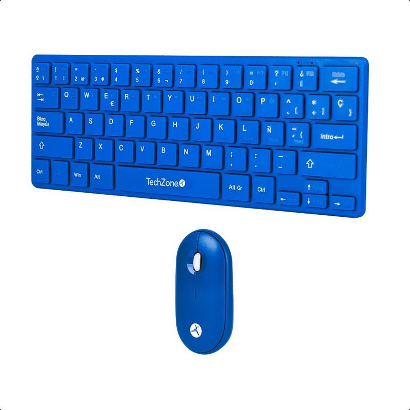 TechZone Teclado y Mouse Inalámbrico Mini Porta... image number null
