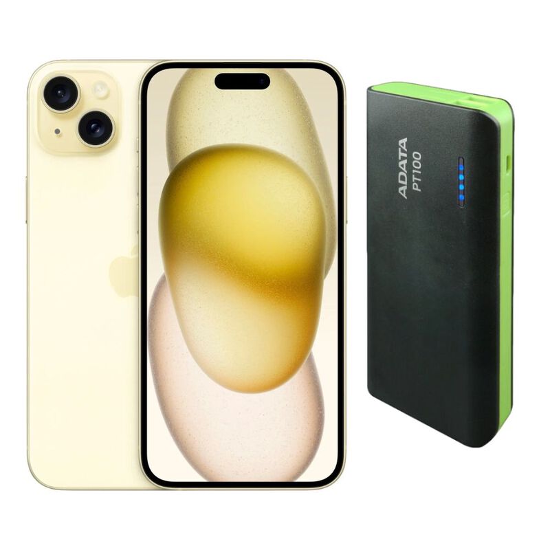 iPhone 15 128GB Amarillo E-SIM Reacondicionado ... image number null