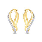 Arracadas 2begold Amarillo (925+1/10 14k) Con Glitter (23mm Aprox)