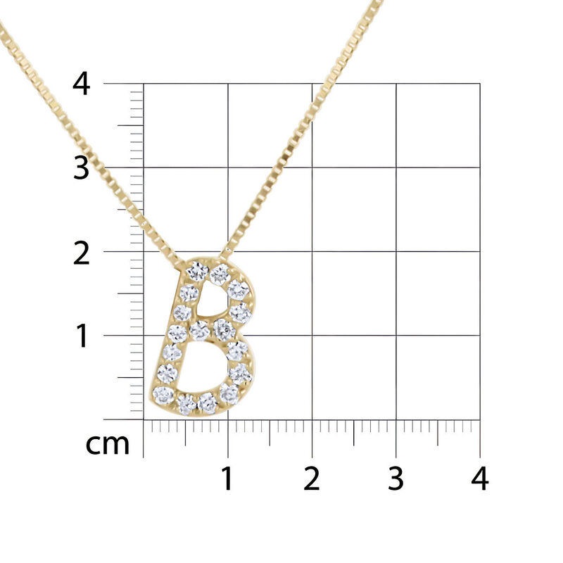 Dije Letra B De Oro Amarillo 14k Con Cadena Con... image number null