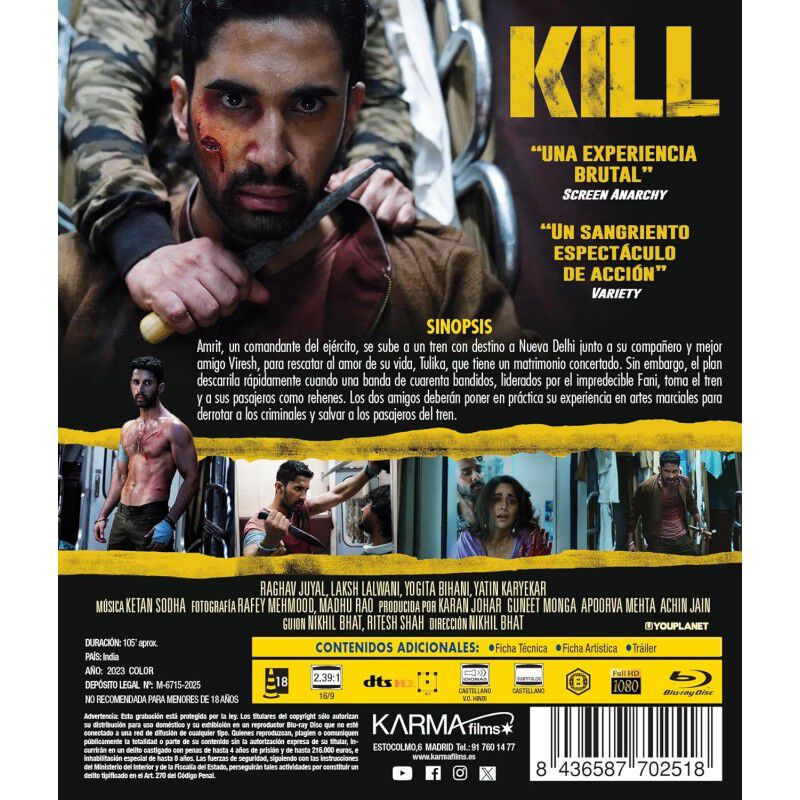 Kill - Masacre En El Tren [blu-ray] (2023) Kill image number null