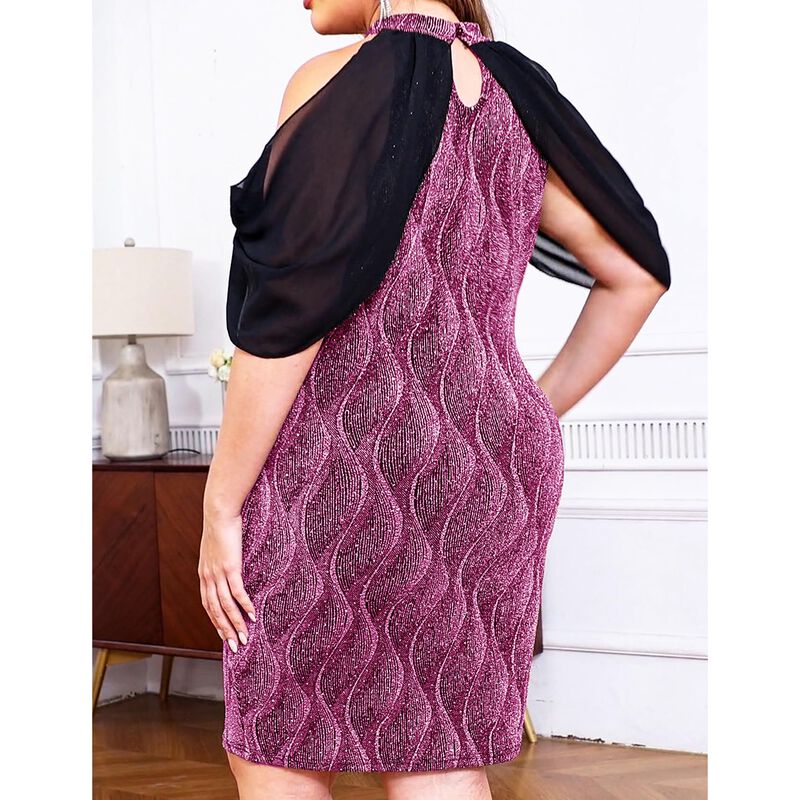 Vestido Cyclamen Talla Plus Brillante Cristales... image number null