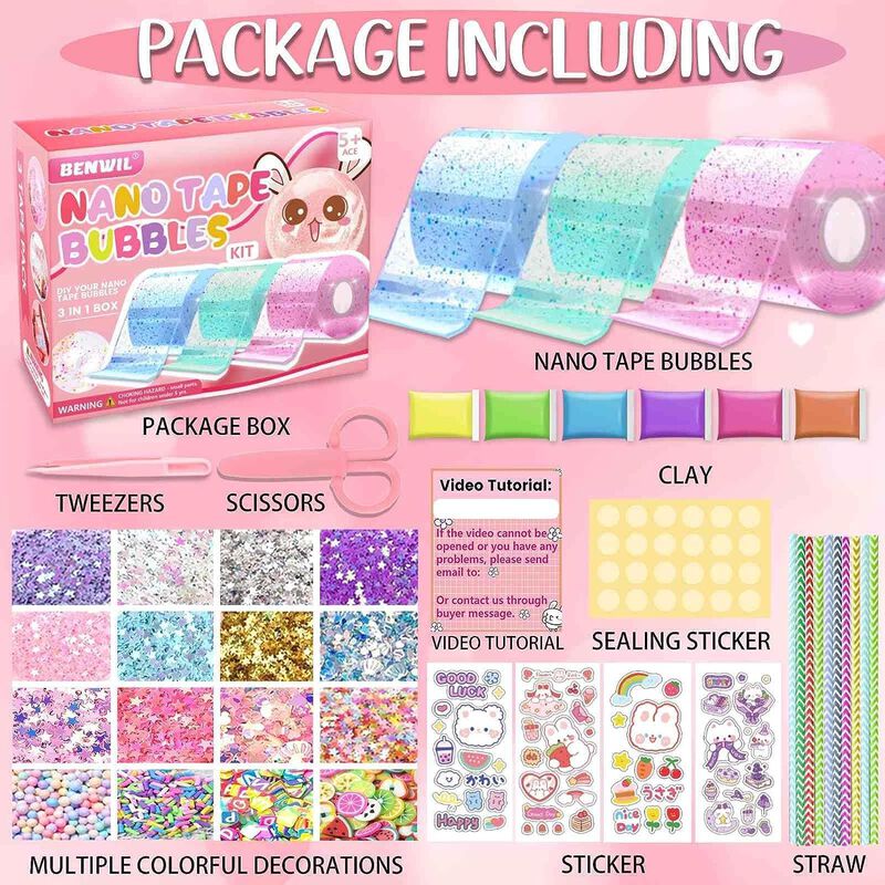Kit De Burbujas Nano Tape Para Ni&ntilde;os, Squishy M... image number null
