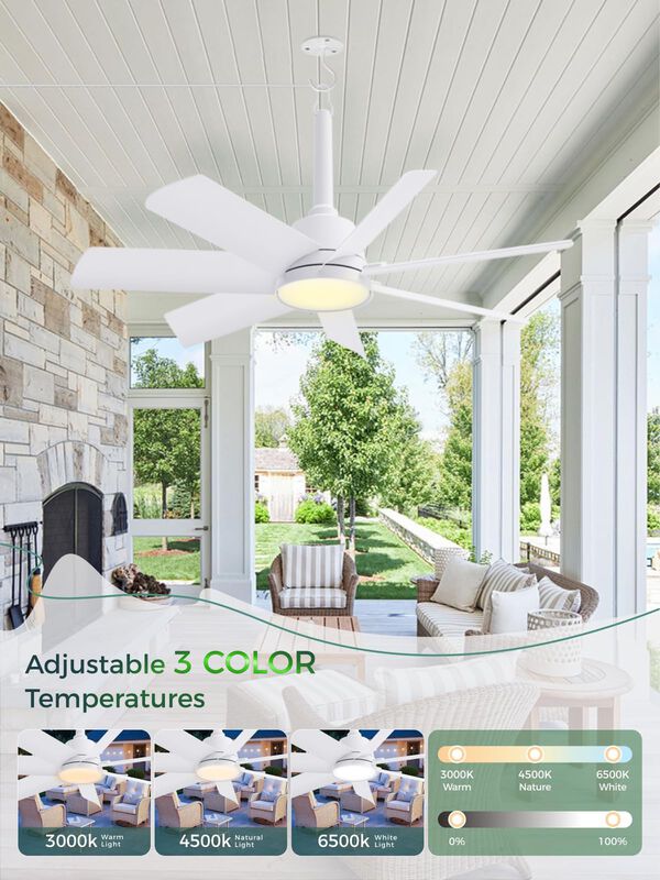 Ventilador De Techo Lanmel 71 cm Blanco Con Con... image number null