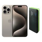 iPhone 15 Pro Max 256GB Natural E-SIM Reacondicionado + Power Bank 10,000mah