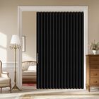 Cortina Tipo Acorde&oacute;n Para Puerta De Armario Ajazz, 100% Opaca, Negra