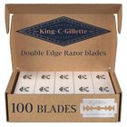 Cuchillas De Afeitar De Seguridad De Doble Filo King C. Gillette, 100 Unidades