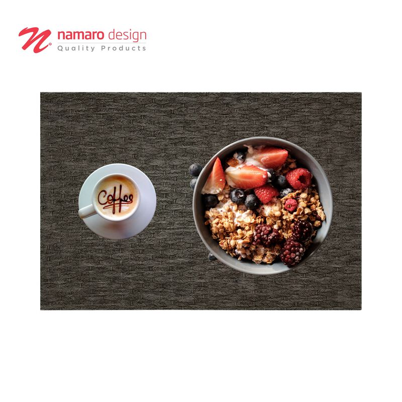 Mantel Individual 4 Piezas Trenzado Gris Claro ... image number null