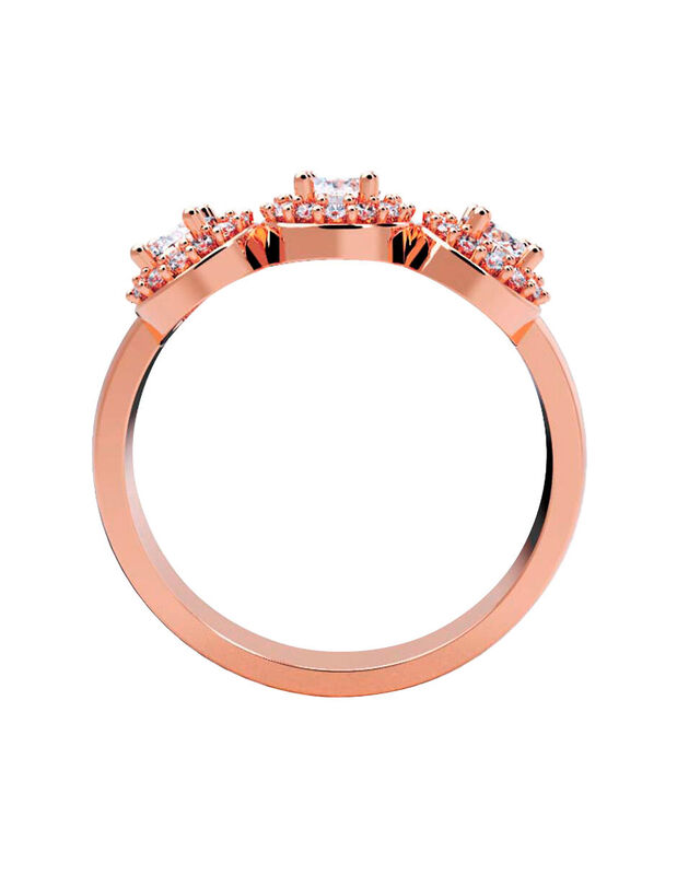 Anillo de Compromiso en Oro de 10K con Circonia... image number null