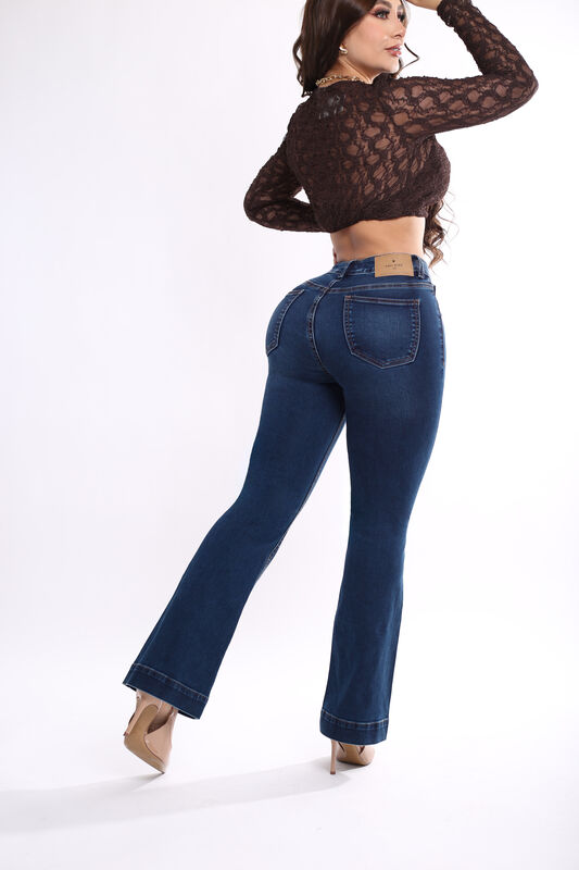 Jeans Campana Mezclilla Stretch Savi Sb4719 Muj... image number null