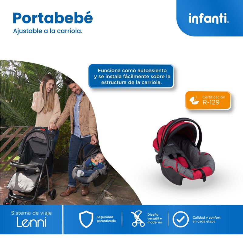 Carriola Travel System Lenni Roja Hasta 15 kg C... image number null