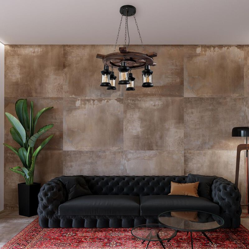 Candil Rustico 6 Luces Modelo Timón image number null