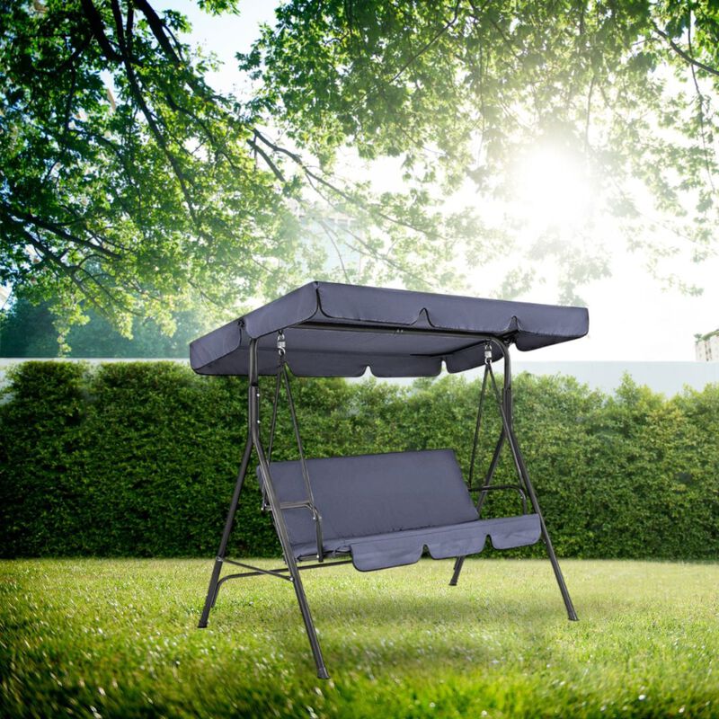 Banca Mecedora con 3 Asientos con Toldo para Ex... image number null