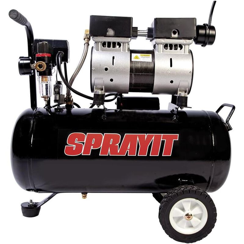 Compresor Silencioso Sprayit 1hp 24l Bajo Ruido... image number null