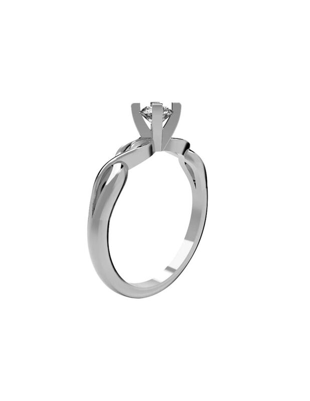 Anillo de Compromiso de 14K con Diamante de Lab... image number null