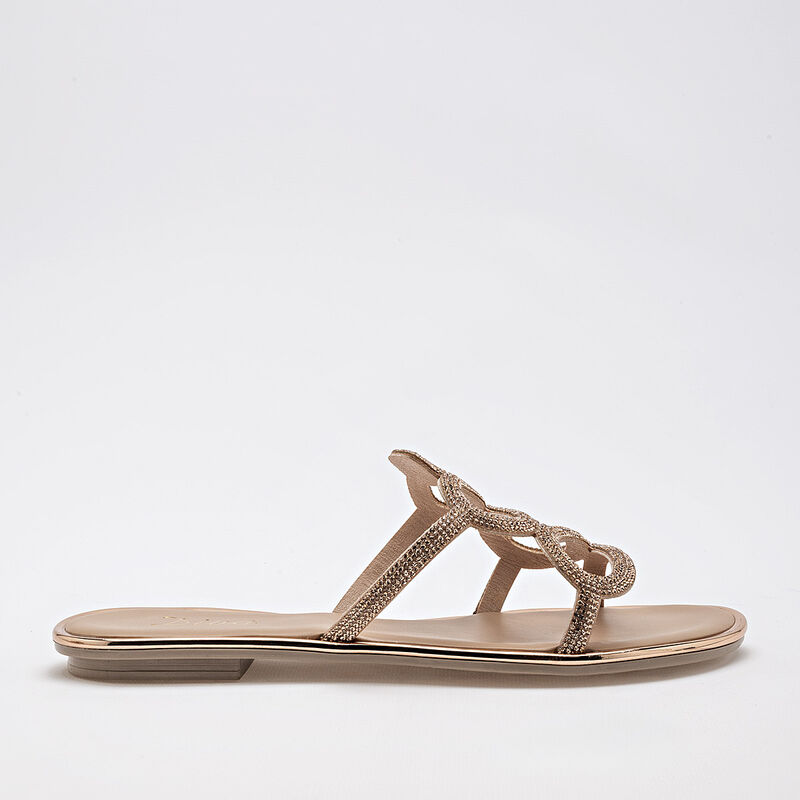 Diva Sandalias Para Mujer Dorado Rosa Cod 13203... image number null