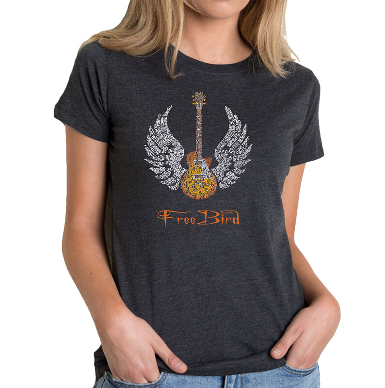 Camiseta Mezcla Premium Word Art Para Mujer - L... image number null