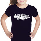 Camiseta Word Art Para Ni&ntilde;a - Bass - Gone Fishing - Negro