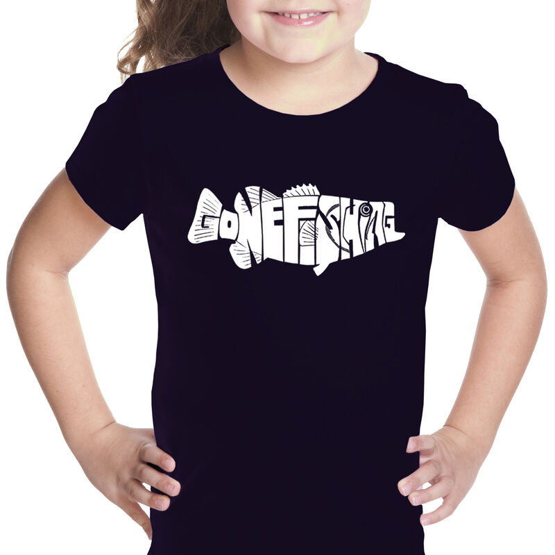 Camiseta Word Art Para Ni&ntilde;a - Bass - Gone Fishi... image number null