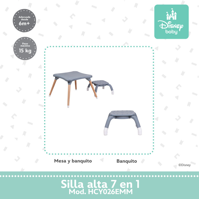 Silla alta periquera para beb&eacute;s con giro 360&deg; a... image number null