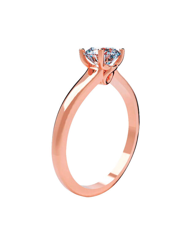 Anillo de Compromiso de 14K con Diamante de Lab... image number null