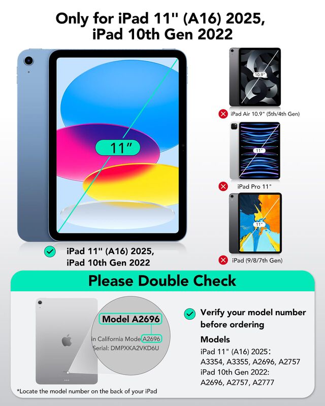 Funda Con Teclado Esr Para Ipad 11" A16 10&ordf; Gen... image number null