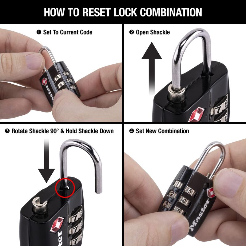 Candado Para Equipaje Master Lock 4680dblk Apro... image number null