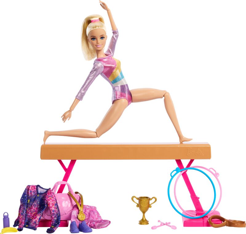 Playset Barbie Careers Gymnasia Con Mu&ntilde;eca Gimn... image number null
