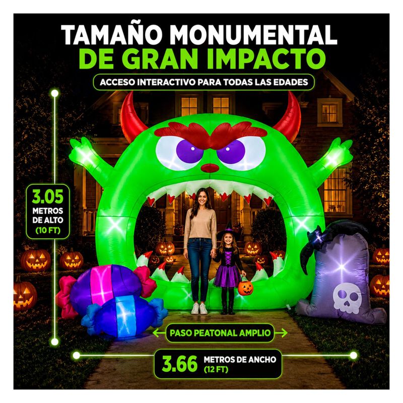 Inflable Halloween Arco Monstruo Boca Gigante 3... image number null