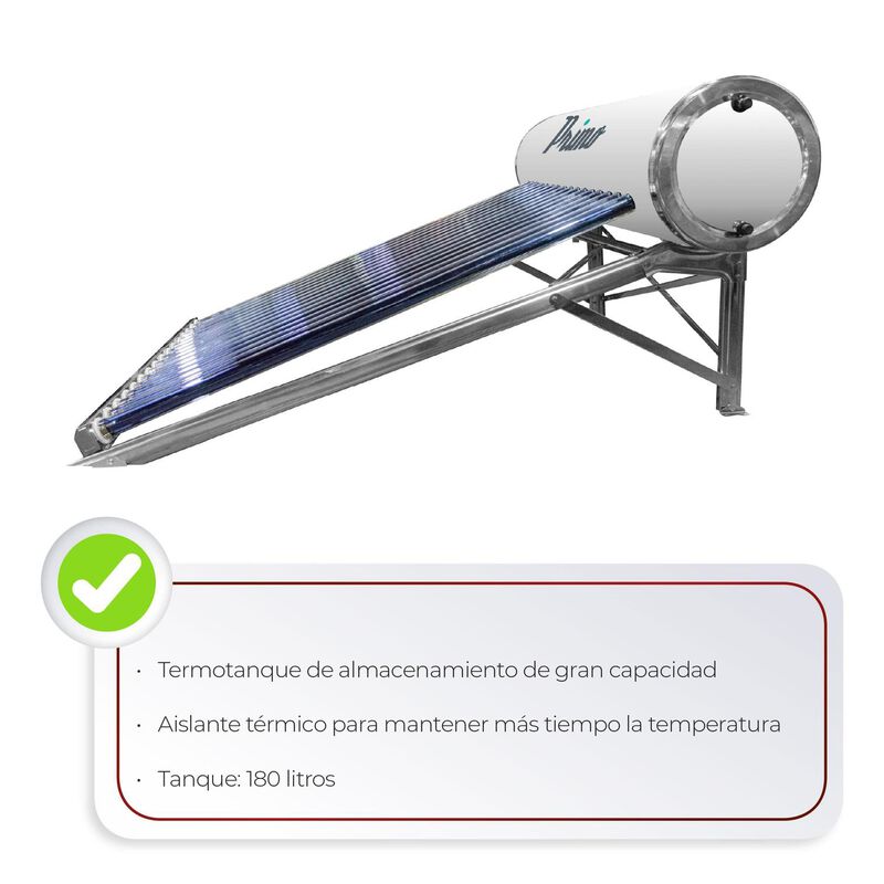 Calentador Solar 12 Tubos Iusa 180 L image number null