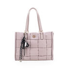 Bolsa Tote Mediana Con Charm Decorativo Color Rosa