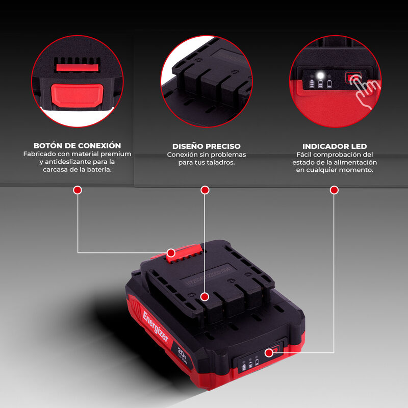 Energizer Kit Taladro y Llave Impacto 20v Sin C... image number null