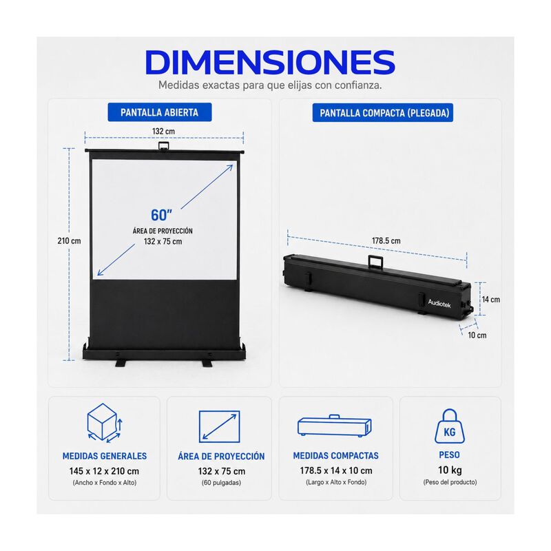 Pantalla Proyector Pull Up Ultracontraste 60' M... image number null