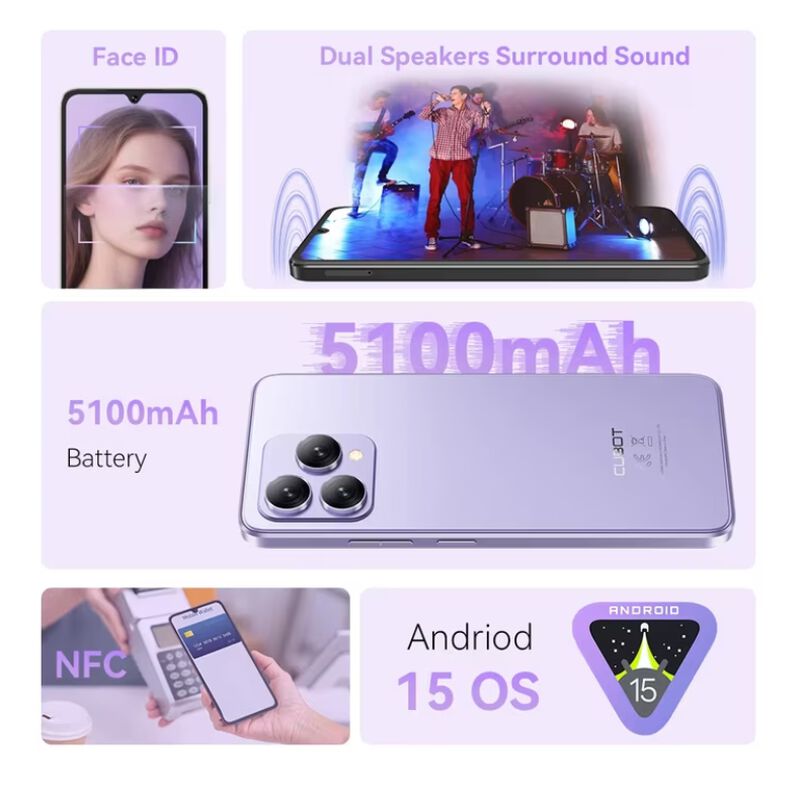 Cubot A40 4+256gb Purple image number null
