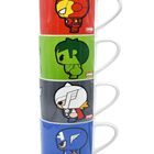 Set de tazas infantil Casa BIU Marvel Comics: Super Heroes 4 piezas
