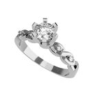 Anillo de Compromiso de 10K con Circonia Talla 4 ORO BLANCO 10K - / M1199-10W-CZ-4