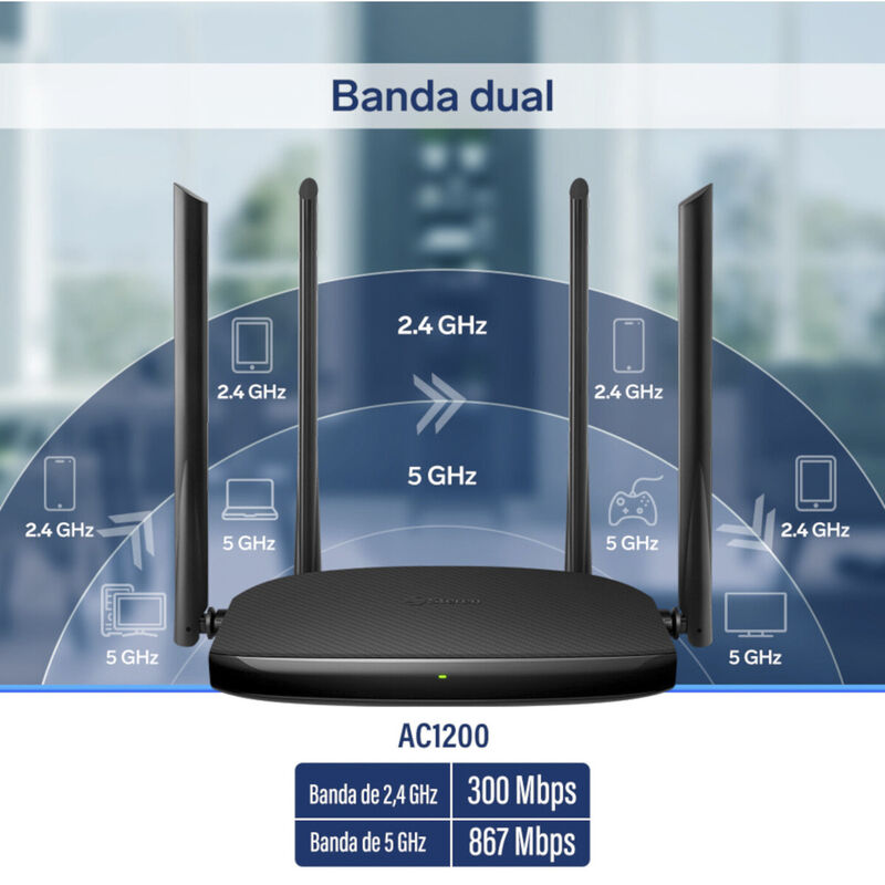 Repetidor / Router Wi-Fi 24 Ghz Y 5 Ghz (B/G/N/... image number null