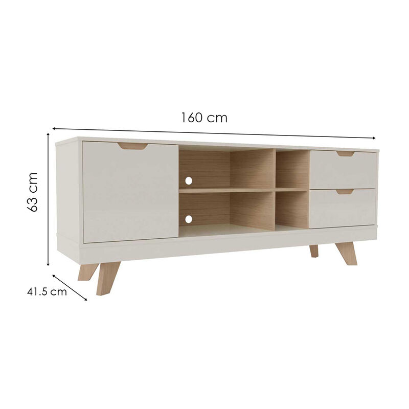 Mueble para TV Bertolini Michigan Off White Rob... image number null